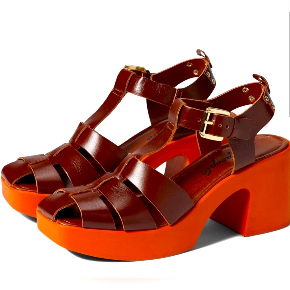HOST PICK 🎉🎈🎉 Free People Pacific Platform Fishermen Heel Sandal Size 8 & 9